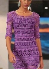 Вечернее платье от Vanessa Montoro фиолетовое