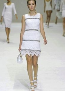 Белое вязаное платье от  Dolce & Gabbana