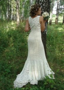 Платье свадебное вязаное крючком своими руками