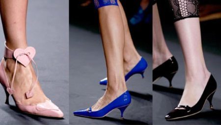 Женские туфли на низком каблуке