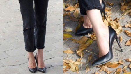 Кожаные женские туфли