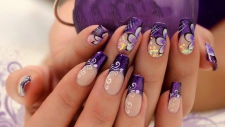 Фиолетовый дизайн ногтей: особенности стиля и идеи декора