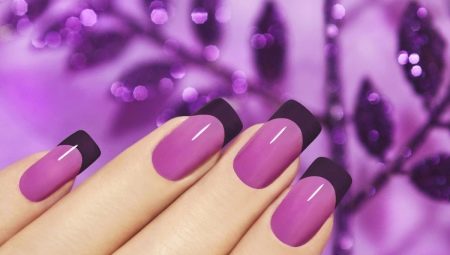 Фиолетовый френч на ногтях: идеи декора и красивые сочетания 