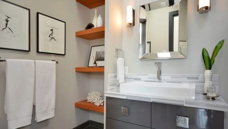 Полки для ванной комнаты: виды, выбор и изготовление своими руками